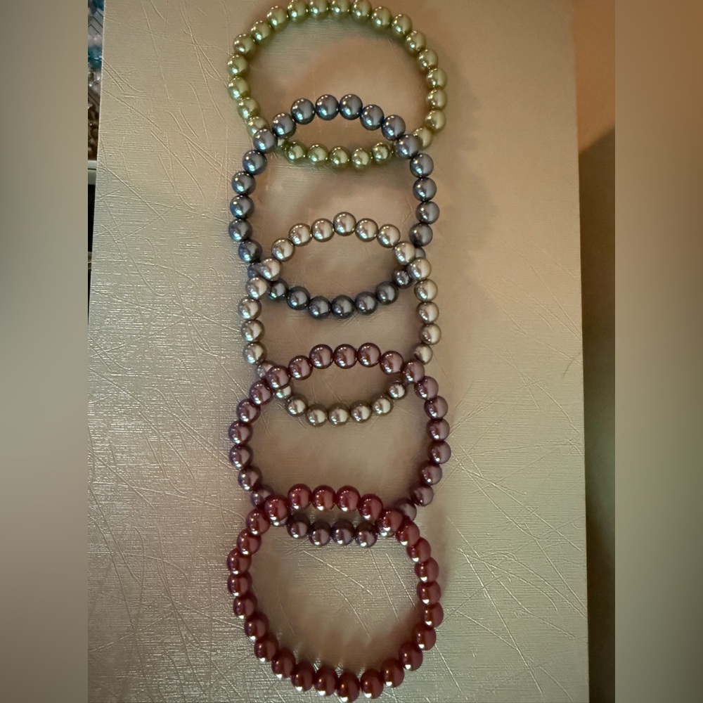 Elegant Multi-Color Bracelet Set Stack